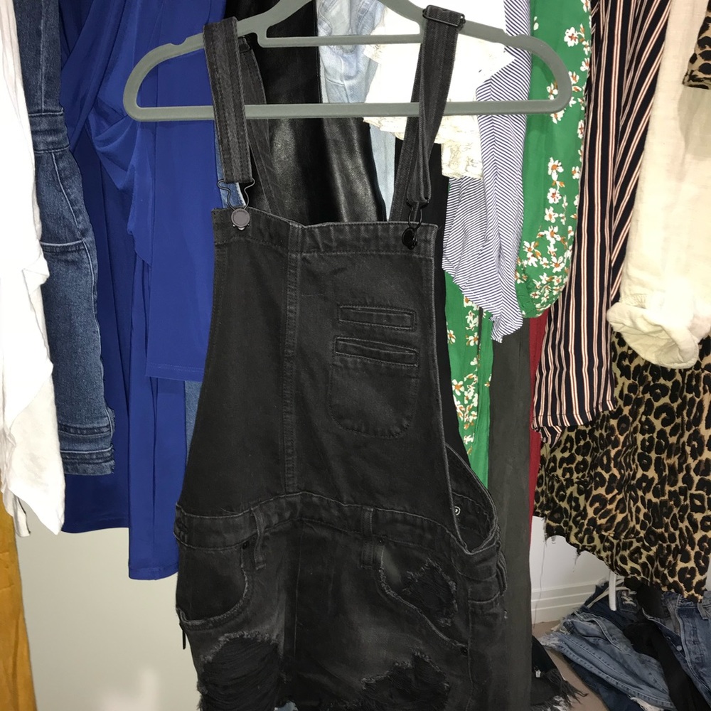 Free People Denim Overalls